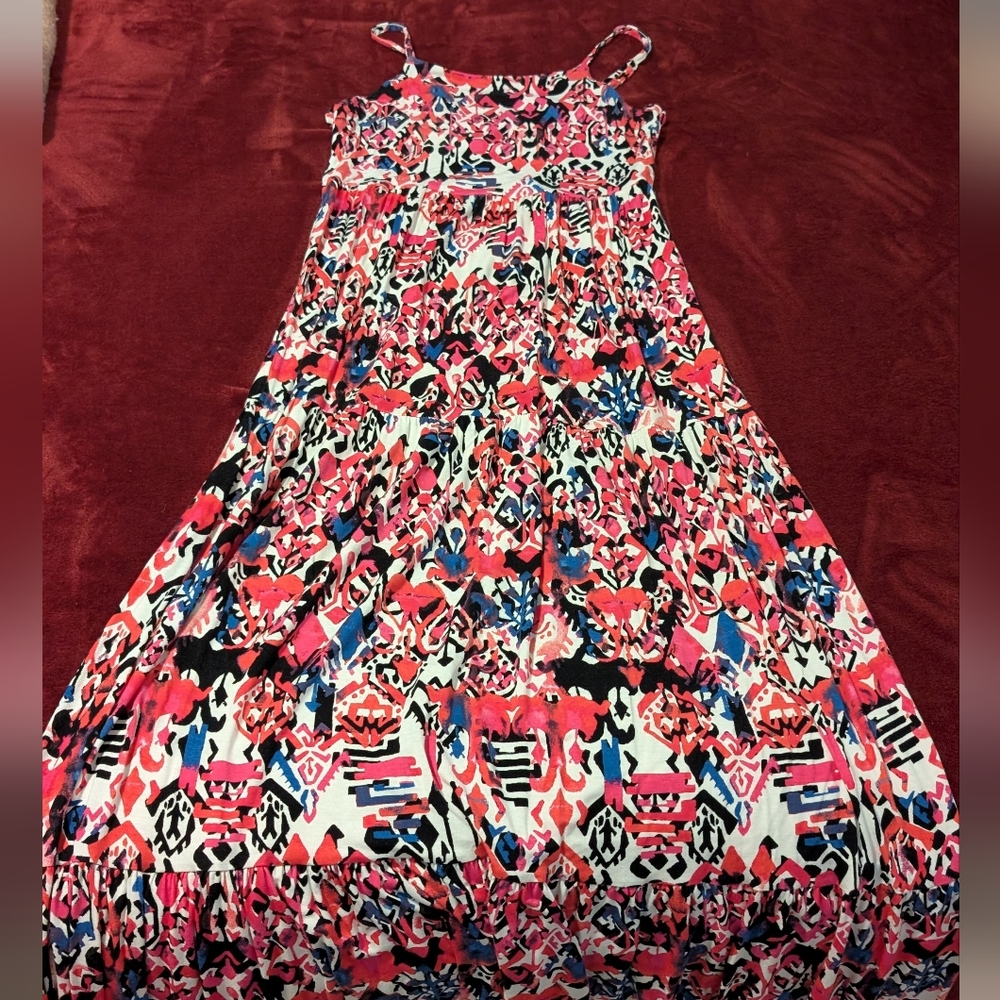 George Pink and Blue Patterned Dress